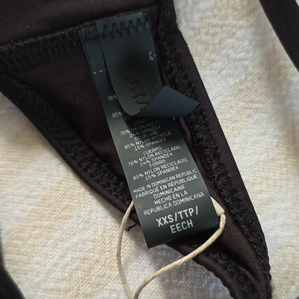 SKIMS Swim Micro Scoop Bikini Top Size:XXS Onyx